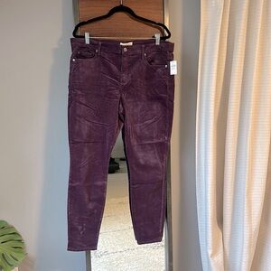 NWT Gap purple corduroys